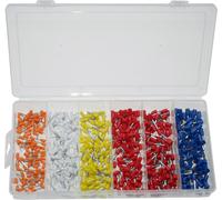600 x Assortiment d'embouts - isolés - Section 0,5-2,5mm² Longueur 8-12 mm