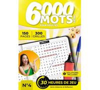 6000 Mots Mêlés pour Adultes - 300 Grilles Niveau Normal, 150 Pages de Jeu + Solutions | Tome 4: Livre de mots mêlés anti-stress pour adultes : ... | Grilles lisibles et solutions incluses