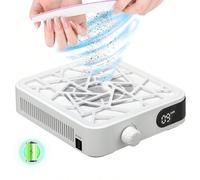 6000 tr/min Mini collecteur de poussière pour ongles, conception portable à faible bruit et haute aspiration avec affichage LED, vitesse réglable, convient aux salons de manucure et à la nail art à do