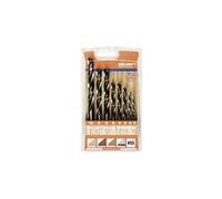 600093100 Jeu de forets pour le bois 8 pièces 3 mm, 4 mm, 5 mm, 6 mm, 8 mm, 10 mm tige cylindrique 1 set
