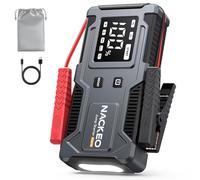 6000A Booster Batterie Voiture,Démarreur de Voiture (Jusqu’à 9 L Essence et 7 L Diesel),Jump Starter 12V avec Câbles de Démarrage Intégrés, Lampe LED et Écran LCD, Adapté aux Motos, SUV et Tondeuses