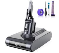 6000mAh Batterie pour Dyson V7 SV11 Remplacement Batterie pour Dyson V7 Absolute Animal Motorhead Trigger Car+Boat Fluffy HEPA Mattress Aspirateur avec 2 Pré-Filtre et 1 Tournevis
