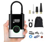 6000mAh Mini Pompe à Air Électrique,Compresseur à Air Portatif Gonfleur Pneus sans Fil 150PSI avec écran LCD Numérique,Pompe à air Rechargeable pour Voiture,Vélo, Moto, Scoote, Balle