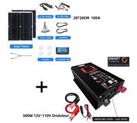 6000W 12V-110V Onduleur + Kit de panneaux solaires Générateur d'énergie solaire 200W 100A Home Grid System