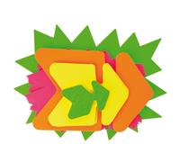 [60013] Agipa Paquet de 50 Cartons Fluo Double Face Assortis