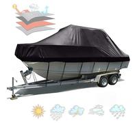 600D Housse de Bateau,Imperméable,Anti-déchirure,Anti-UV,Anti-Neige,Toutes Les Saisons Taud de Bateaux,Bache Bateau,pour Protection du Bateau,Black-25-27FT:1008 * 590CM