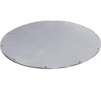 (600g/m²) Bâche ronde de camion/PVC avec œillets de 20mm (gris RAL7042, 300 cm) Couverture de piscine Bâche de piscine Sous-couche Bache de protection