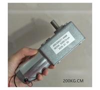 600JSX-4468 7144 Square Turbo-Worm Gear Reduce Box Self-Lock 12V 24V electronic starter High Torque Speed 1/5/10/15/30/60/100RPM Single Shaft CZAOINCU(12V-01,100RPM_12V)