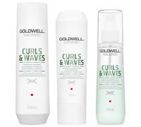 600ml Goldwell Dualsenses Curls & Waves Coffret (shampoing 250 ml + après-shampoing 200 ml + spray sans rinçage 150 ml)