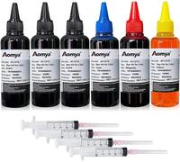 600Ml Lot De 6 Cartouches D'Encre Rechargeables Pour Imprimante Jet D'Encre Canon Pgi-545 Pgi-540 Pgi-550 Cli-551 Pgi-570 Cli-571 Pgi-580 Pgi-525 Pgi-520 Cli-521 Avec 4 Seringues 3Bk+Cmy