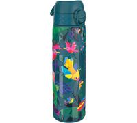 600ml Stainless Steel Water Bottle,Lightweight,Non-Insulated,Leak-Proof,Easy To Open,Secure Lock,Dishwasher Washable,Carry Handle,Durable,Stainless Steel,3d Exotic Birds Pattern