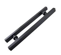 600mm Longue Acier Inoxydable Poignée Tirez Porte d'Entrée Poignée Carré Rectangulaire Poignée Moderne et Commerciale Poignée, T Tirez Poussez Deux Côté Porte en Verre Poignée, Noire Matte