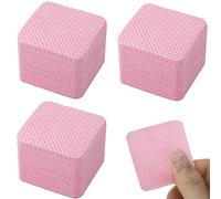 600pcs Coton Ongles Gel Non Pelucheux, Cleaner Ongles Degraissant Lingettes à Ongle Coton Vernis Semi Permanent - Rose