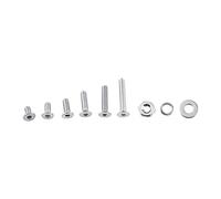 600pcs M2 304 Vis à douille hexagonale en acier inoxydable Boult des écrous Kit d'assortiment Haute résistance Attaches résistantes à la corrosion pour le bureau à domicile (C: Tête plate)