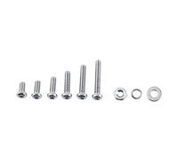 600pcs M2 304 Vis à douille hexagonale en acier inoxydable Boult des écrous Kit d'assortiment Haute résistance Attaches résistantes à la corrosion pour le bureau à domicile (B: tête de bouton)