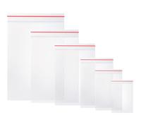 600pcs Plastique Transparent, Sacs à Fermeture, Plastiques Sacs en Plastiques Transparents Refermables, épaisseur 80 μm (6 Tailles)