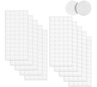 600Pcs Scratch Autocollant Rond, 300Paire 20mm Pastille Crochets et Boucles | Scratch Autocollant, Blanc Double Face Rond Pastille Adhesive Collant Point, pour DIY, Artisanat etc.