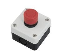 600V 10A N/C Red Emergency Stop Sign Ignition Locking Push Button Switch Station NWPNLXEA