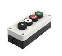 600V 10A NC Red NO Black White Green Sign Momentary Pushbutton Switch Station