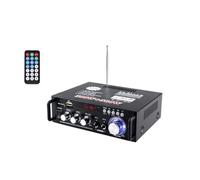 600W Amplificateur Audio Amplificateur HiFi Bluetooth 5.0 Radio FM Portable, écran LCD 2CH, 12V / 220V Pour la Maison ou la Voiture