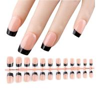 600x Couverture Complète Bâton Sur Ongles Artificiels Pointe Française Faux Presse Sur Ongles Ballerines Faux