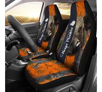 601 Lot De 2 Housses De Siège De Voiture Avant Confort Couverture Couvre Sieges Souple Accessoire Auto Protection Universel pour SUV Camions La Vie De Chasseur De Sanglier pour Les Amateurs De Chasse