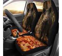 601 Lot De 2 Housses De Siège De Voiture Avant Confort Couverture Couvre Sieges Souple Accessoire Chasse Au Sanglier, Cadeau Significatif pour Les Amateurs De Chasse Au Sanglier, Vie De Chasseur