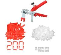 601 Pièces Croisillon Autonivelant - Kit de Nivellement Carrelage Professionnel,400 Croisillons,200 Cales Réutilisables,1 Pince,Croisillon Carrelage Autonivelant Pour Carrelage Sol Carreaux de Mur