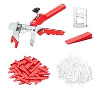 601 Pièces Système de Nivellement pour Carrelage, 500 Croisillon Autonivelant 3mm & 100 Cale Carrelage & 1 Pince de Nivellement, Kit Joint Carrelage pour Sol et Mur
