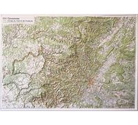 Carte murale en relief - Cévennes, Gorges du Tarn et de l'Ardèche - 80 x 113 cm | IGN