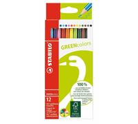 [6019/2-121-5] STABILO Lot de 5 Étuis carton de 12 crayons de couleur GREENco...