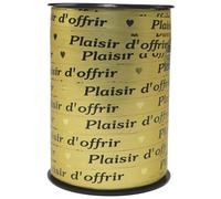[602175C] Clairefontaine Bolduc bobine Plaisir d'offrir 225mx10mm Or