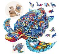 602290 - Puzzle en Bois Animaux : Tortue A3 - 208 pcs - Formes uniques - Puzzle Adultes - Boite cadeau - Dès 12 ans.