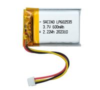 EFASO Batterie PCM 1,5-3 broches 3,7 V 600 mAh 602535 pour Logitech MX Master 2 MX Master 3 MX Master 2s MX Anywhere 2 MX Anywhere 2S MX Ergo M-RO052 Souris sans fil 910-004362