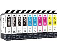 603 XL Compatible avec Cartouches Epson 603 603XL Multipack (10-Pack), pour Expression Home XP-2100 XP-2105 XP-3100 XP-3105 XP-3150 XP-4100 XP-4150, Workforce WF-2810 WF-2830 WF-2850
