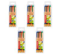[6030/4-5] STABILO Lot de 5 Pochettes de 4 Stylos Bille Rétractable POINTBALL...