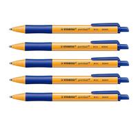 [6030/41-5] STABILO Lot de 5 Stylos Bille Rétractable POINTBALL Tracé 0,5 mm ...