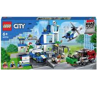LEGO® City - Le commissariat de police Set avec Jouets Camion de Poubelle et Hélicoptère - 60316
