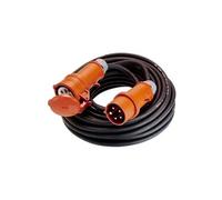 - 60366 - rallonge électrique norme cee - 400 v 16 a - câble noir 10m h07rn-f 5g1,5 - extérieur ip44