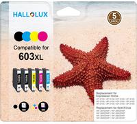 603XL 603 XL Cartouches d'encre Compatible pour Epson Multipack 603 pour Expression Home XP-4100 XP-3100 XP-2100 XP-4105 XP-3105 XP-2105 Workforce WF-2850 WF-2830 DWF WF-2810DWF (5-Pack)