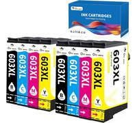 603XL 8-Paquets Cartouches d'encre Compatible pour Epson 603 XL pour Expression XP-2100 XP-2105 XP-3100 XP-3105 XP-4100 XP-4105 Workforce WF-2810 WF-2830 WF-2835 WF-2850(2Noir,2Cyan,2Magenta,2Jaune)