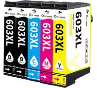 603XL Cartouche d'Encre Compatible pour Epson 603 XL Multipack pour Expression Home XP-3100 XP-3105 XP-2100 XP-4100 XP-2105 XP-4100 Workforce WF-2830 WF-2810 WF-2850 WF-2835 (5 Paquets)
