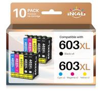 603XL Cartouches d'encre Compatible pour Epson 603 603 XL Tinta pour Epson XP-2100 XP-2105 XP-2150 XP-2155 XP-3100 XP-3150 XP-3155 XP-4100 XP-4150 WF-2810 WF-2820 WF-2830 WF-2835 (10er-Pack)