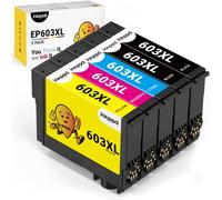 603XL Multipack Cartouches d'encre Compatible (Grande capacité) pour Epson 603/603XL Etoile de Mer, XP-2100 XP-2105 XP-3100 XP-3105 XP-4100 XP-4105 WF-2810 WF-2870