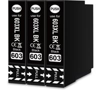603XL Noir Cartouche pour Epson 603 Noir pour Epson XP-2150 XP-2155 XP-2105 XP-3150 XP-4150 XP-4155 XP-2100 XP-3100 XP-4100 XP-4105 Workforce WF-2810 WF-2820 WF-2830 WF-2840 WF-2845 WF-2850 WF-2870DWF
