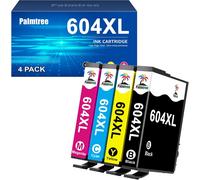 604 XL Cartouches compatibles pour epson 604 pour cartouche epson xp 2200 Epson XP-2205 XP-3200 XP-3205 XP-4200 XP-4205,Workforce WF-2910 WF-2930 WF-2935 WF-2950(1Noir 1Cyan 1Jaune 1Magenta)