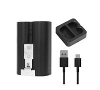 6040mAh Batterie de Remplacement avec Station de Charge pour Ring Doorbell Caméra 2/3/4, Caméra Spotlight et Caméra Stick Up, Batterie Lithium-ION Rechargeable Caméra (1 Batterie + borne de Recharge)