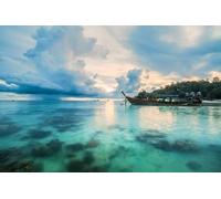 60498530 Poster de 110 x 70 cm : vacances en Thaïlande, belle île de Koh Lipe Sunrise et coucher de soleil sur la plage avec corail