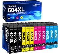 604Xl Cartouche D'Encre Compatible Pour Epson 604Xl 604 Xl Multipack Pour Expression Home Xp-2200 Xp-2205 Xp-3200 Xp-3205 Xp-4200 Xp-4205 Workforce Wf-2930 Wf-2935 Wf-2950 (Lot De 12)