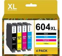 604XL Compatible Cartouche pour Epson XP 2200 pour Epson 604 XL pour Expression Home XP-2205 XP-3205 XP-3200 XP-4200 XP-4205 Workforce WF-2910DWF WF-2930DWF WF-2935DWF WF-2950DWF (4 Pack)